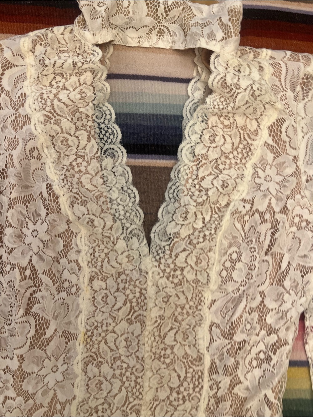 bebe Cream Lace Dress with Nude Lining - Picture 3 of 13